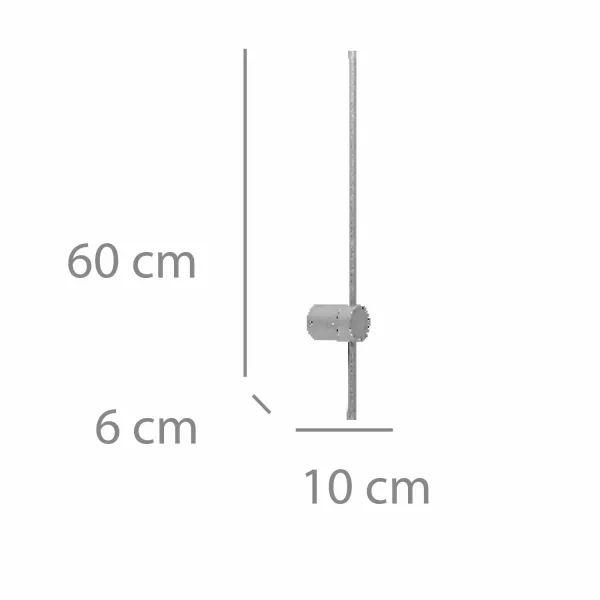 APLIQUE LED 8W 3000K AÇO PINTADO A BRANCO 60CM MIREA