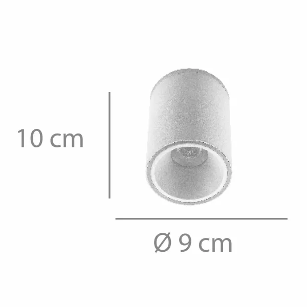 FOCO DE SUPERFÍCIE CILÍNDRICO LED 14W 4000K Ø9CM BRANCO