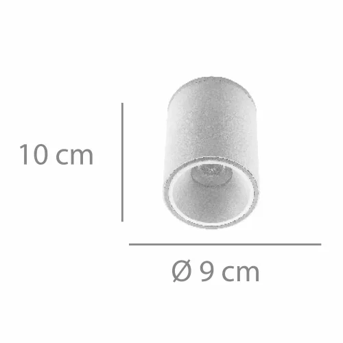 FOCO LED CILÍNDRICO DE SUPERFÍCIE 14W 4000K Ø9CM PRETO