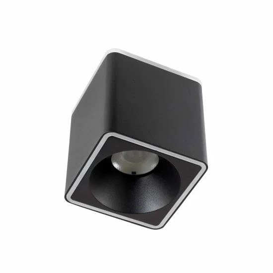 FOCO DE SUPERFÍCIE QUADRADO LED 14W 4000K 9x9CM PRETO