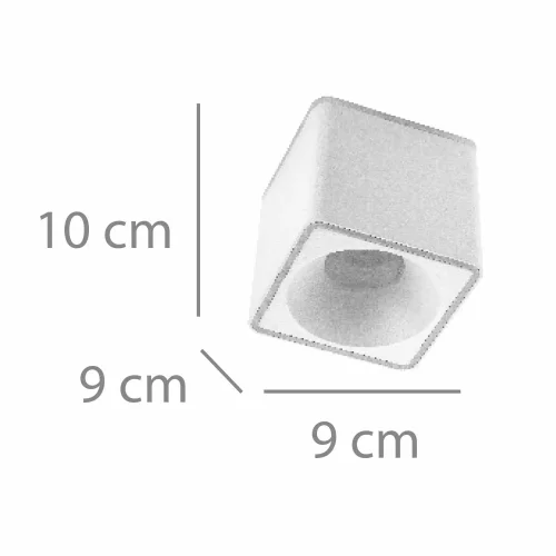 FOCO DE SUPERFÍCIE QUADRADO LED 14W 4000K 9x9CM PRETO