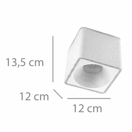 FOCO DE SUPERFÍCIE QUADRADO LED 25W 4000K 12x12CM PRETO