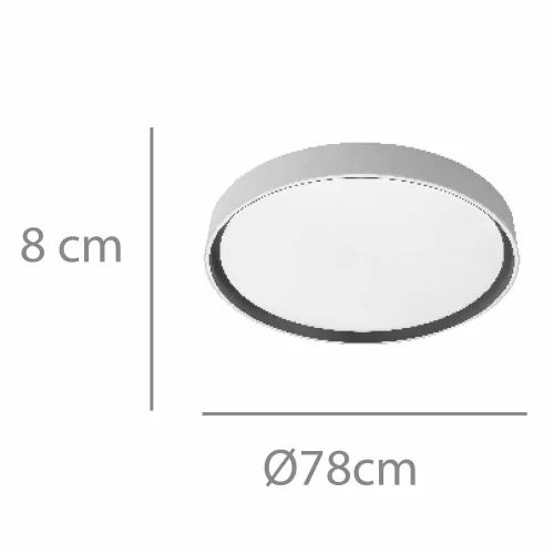 PLAFON LED 106W REGULÁVEL Ø78CM BRANCO/DOURADO ORANE