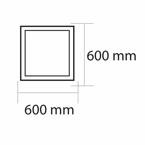 PLAFON DE SUPERFÍCIE LED 48W 60x60cm SELECTOR COR ALUMÍNIO BRANCO