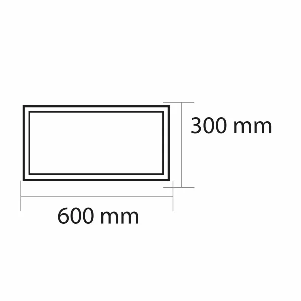 PLAFON DE TETO DE SUPERFÍCIE LED 28W 30x60cm SELECTOR COR ALUMÍNIO BRANCO