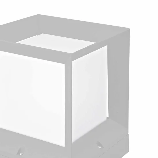 CANDEEIRO PARA MURO EXTERIOR SNOWDROP 22CM E27 BRANCO IP54 2