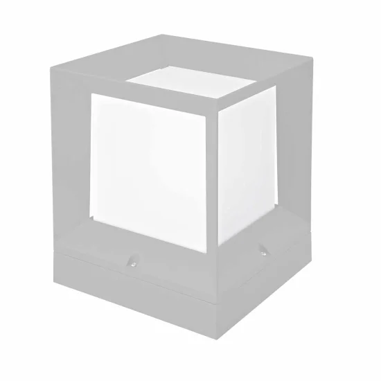 CANDEEIRO PARA MURO EXTERIOR SNOWDROP 22CM E27 BRANCO IP54