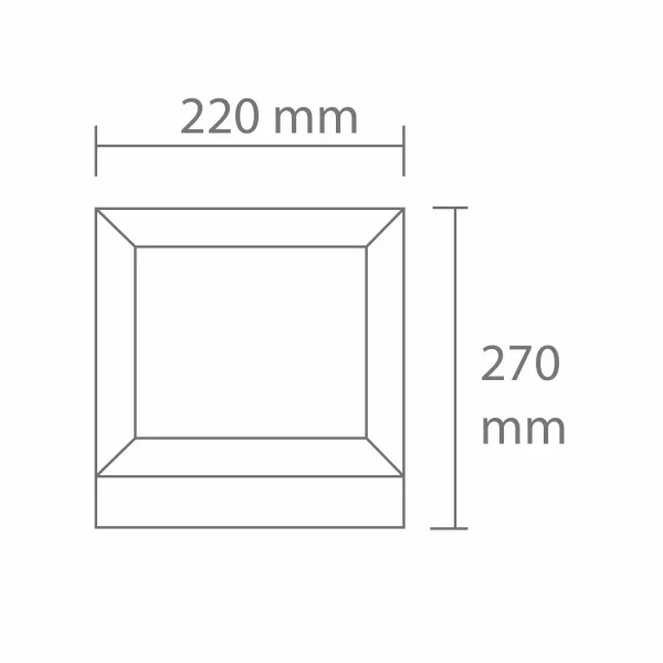 CANDEEIRO PARA MURO EXTERIOR SNOWDROP 22CM E27 BRANCO IP54