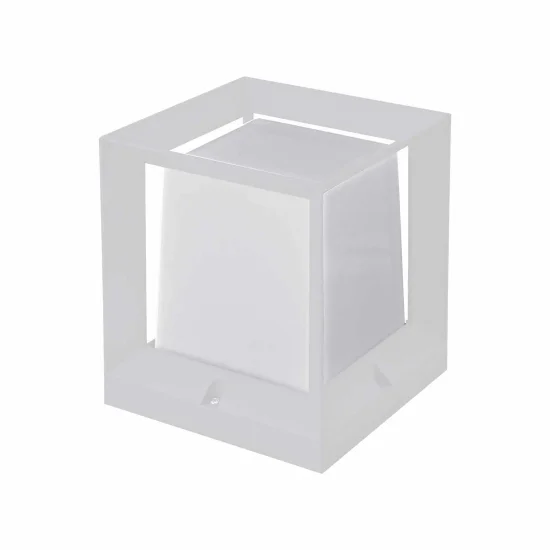 CANDEEIRO PARA MURO EXTERIOR SNOWDROP 16CM E27 BRANCO IP54