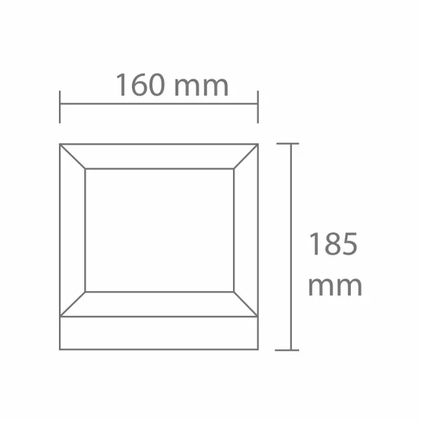 CANDEEIRO PARA MURO EXTERIOR SNOWDROP 16CM E27 BRANCO IP54