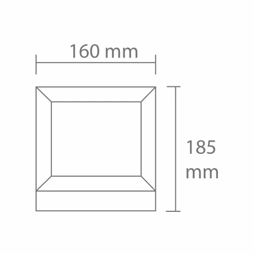 CANDEEIRO PARA MURO EXTERIOR SNOWDROP 16CM E27 BRANCO IP54