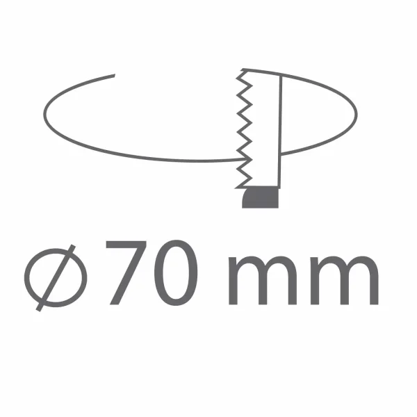 HOLOFOTE REBAIXADO REDONDO FUNDO EXTRA 3,5 CM EM ALUMÍNIO BRANCO