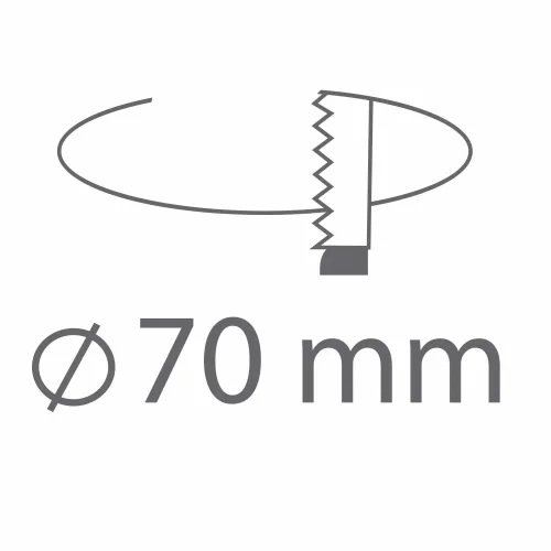 HOLOFOTE REBAIXADO REDONDO FUNDO EXTRA 3,5 CM EM ALUMÍNIO PRETO