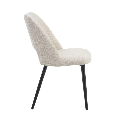 CADEIRA DE JANTAR ESTOFADA AREIA EBONY