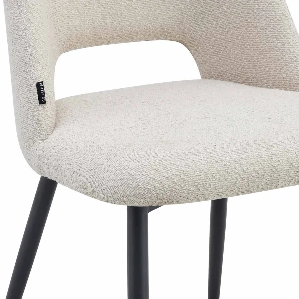 CADEIRA DE JANTAR ESTOFADA AREIA EBONY