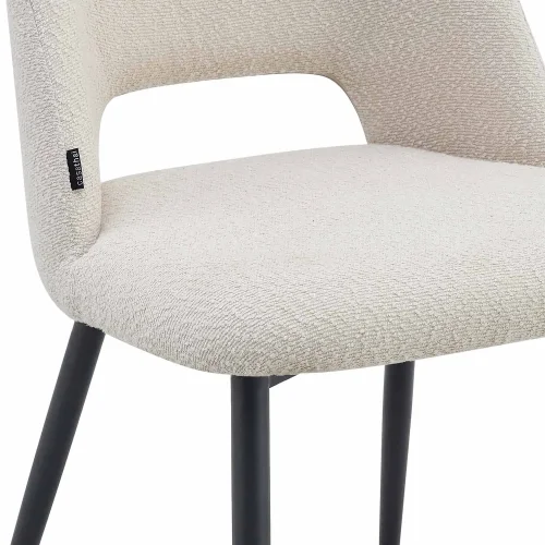 CADEIRA DE JANTAR ESTOFADA AREIA EBONY