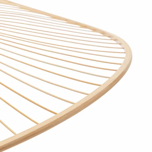 CANDEEIRO DE TETO EM MADEIRA E FIBRAS NATURAIS Ø80CM E27 SOLMAR