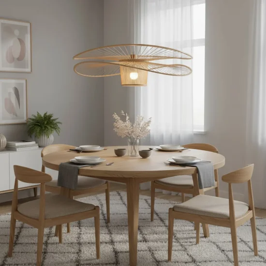 CANDEEIRO DE TETO EM MADEIRA Ø60CM E27 PORTOBELO