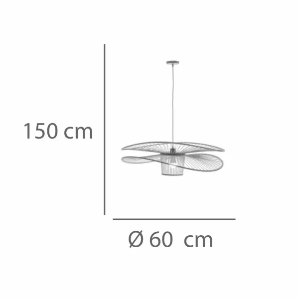 CANDEEIRO DE TETO EM MADEIRA Ø60CM E27 PORTOBELO