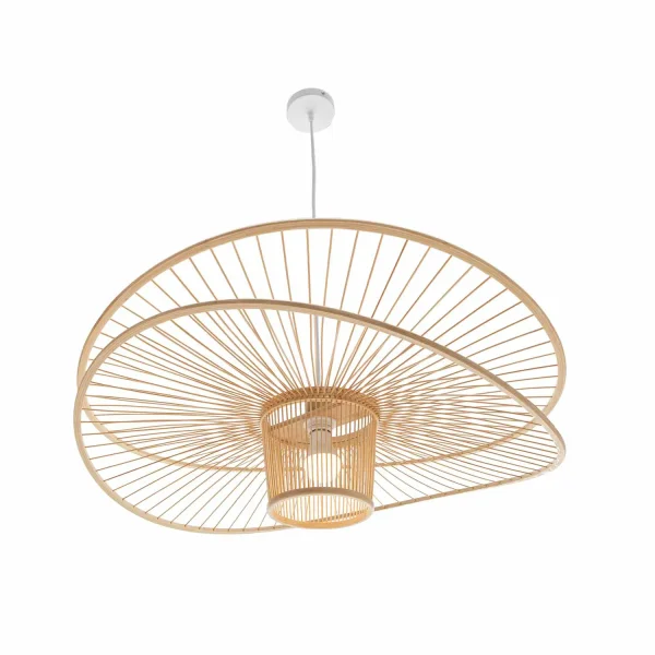 CANDEEIRO DE TETO EM MADEIRA Ø80CM E27 NUKU