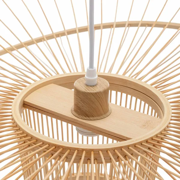 CANDEEIRO DE TETO EM MADEIRA Ø80CM E27 NUKU