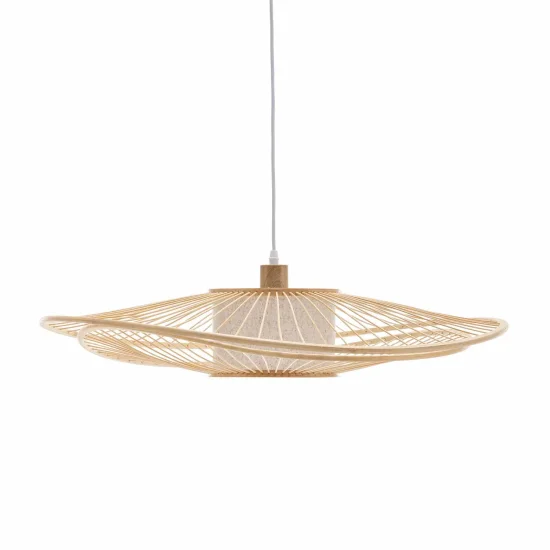 SUSPENSÃO EM MADEIRA E TECIDO Ø70CM E27 MALAI 2