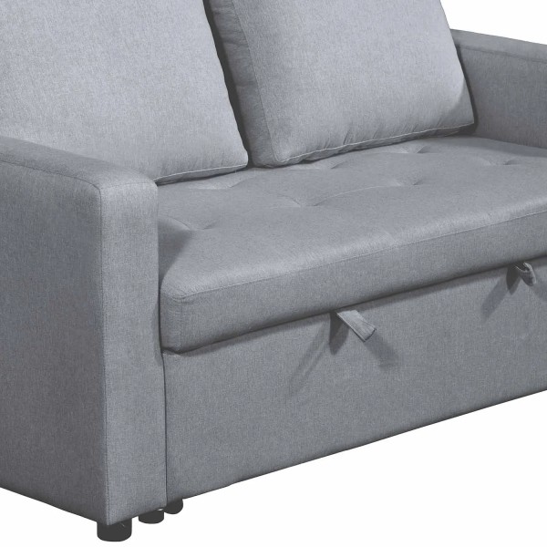 SOFÁ-CAMA ESTOFADO CINZA TOKIO