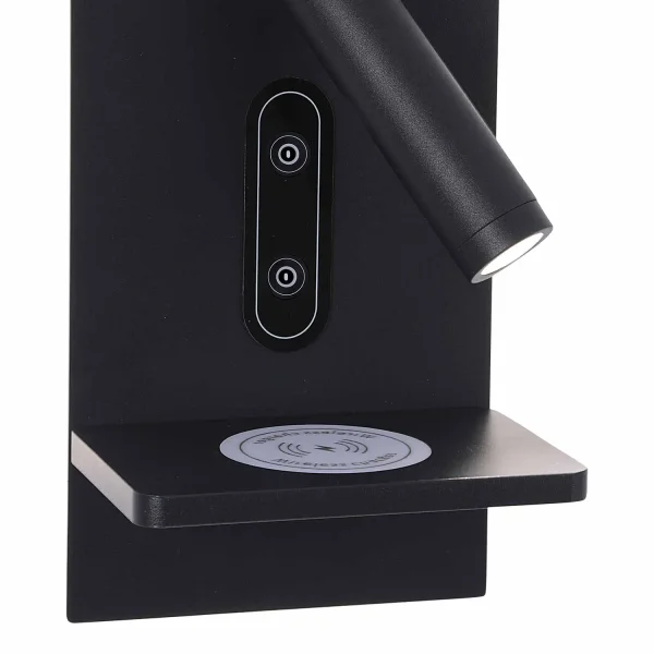 APLIQUE LED 10W 3000–6000K TÁTIL PRETO COM CARREGAMENTO SEM FIOS MILO