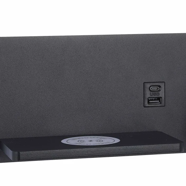 APLIQUE LED 8W 3000–6000K TÁTIL PRETO COM CARREGAMENTO SEM FIOS ZEKO