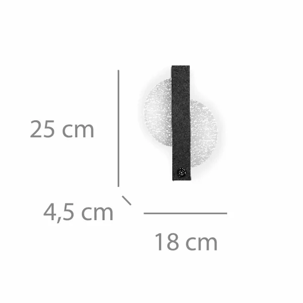 APLIQUE LED 5W 3000–6000K PRETO TYRA