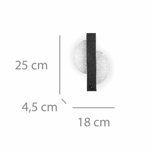 APLIQUE LED 5W 3000–6000K PRETO TYRA