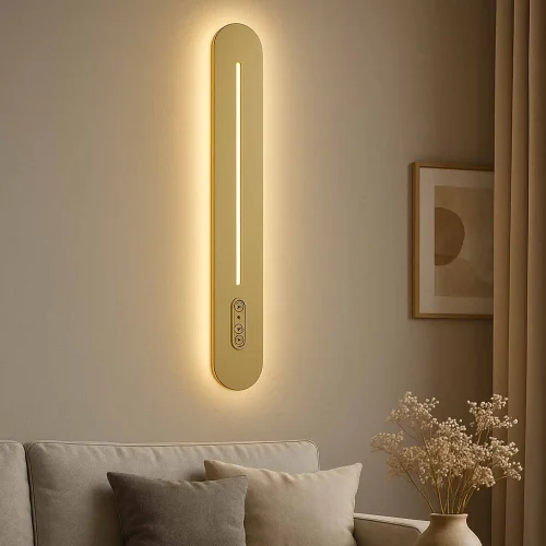 APLIQUE LED 21W 3000–6000K TÁTIL 80CM DOURADO ISANDRO