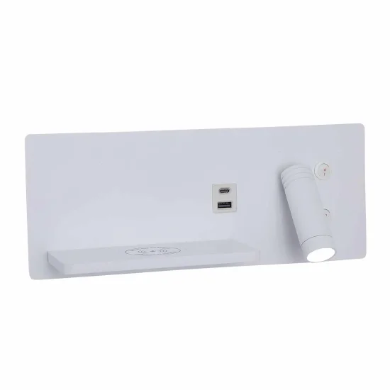 APLIQUE LED 8W 3000–6000K TÁTIL BRANCO COM CARREGAMENTO SEM FIOS ZEKO 2