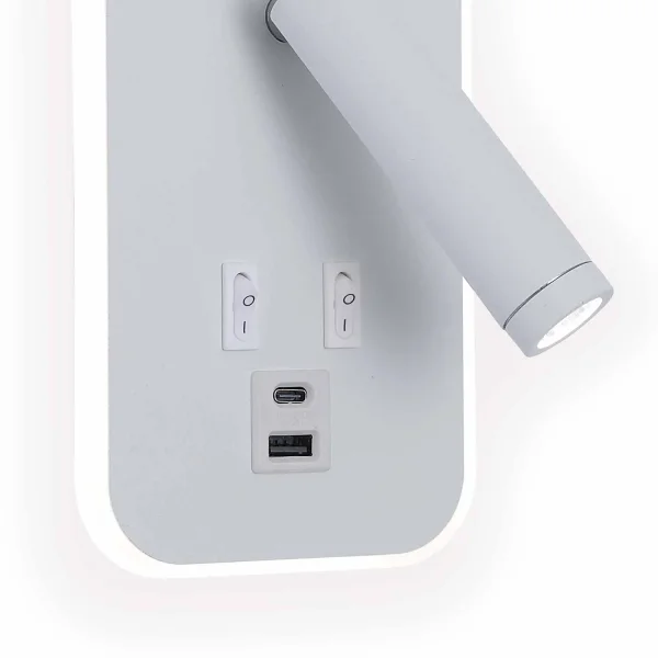APLIQUE DE PAREDE LED 10W 3000–6000K USB BRANCO ORBIA