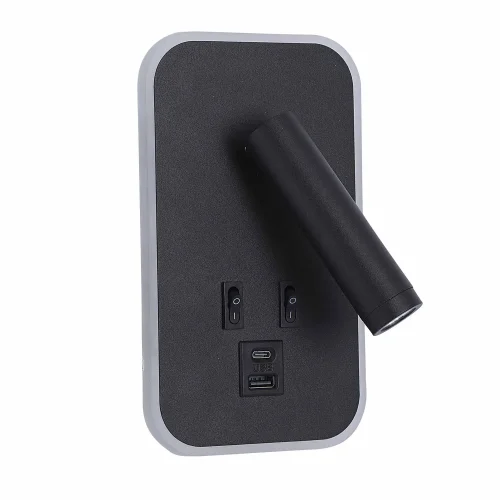 APLIQUE DE PAREDE LED 10W 3000–6000K USB PRETO ORBIA