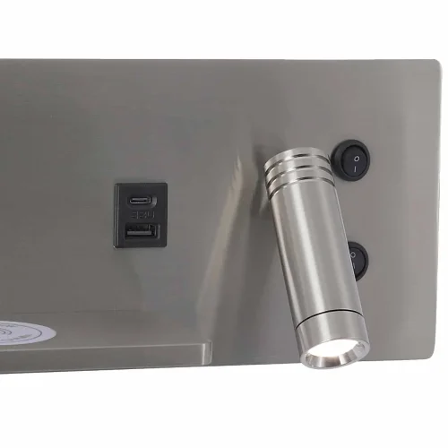 APLIQUE LED 8W 3000–6000K TÁTIL NÍQUEL COM CARREGAMENTO SEM FIOS ZEKO