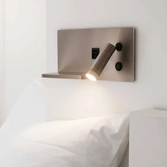 APLIQUE LED 8W 3000–6000K TÁTIL NÍQUEL COM CARREGAMENTO SEM FIOS ZEKO