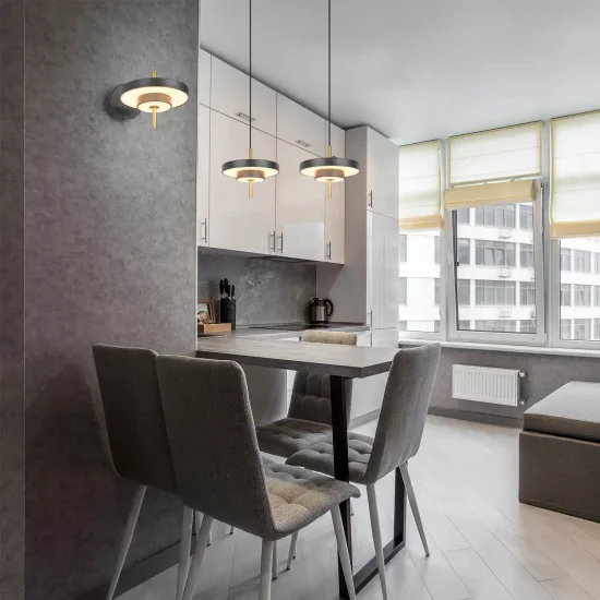 CANDEEIRO DE TETO LED 34,5W REGULÁVEL 2300-3000-4000K PRETO DOURADO ELIX 2