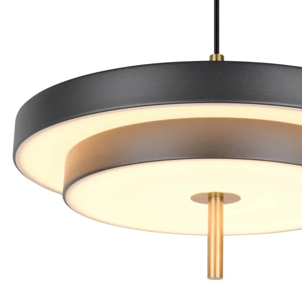 CANDEEIRO DE TETO LED 34,5W REGULÁVEL 2300-3000-4000K PRETO DOURADO ELIX