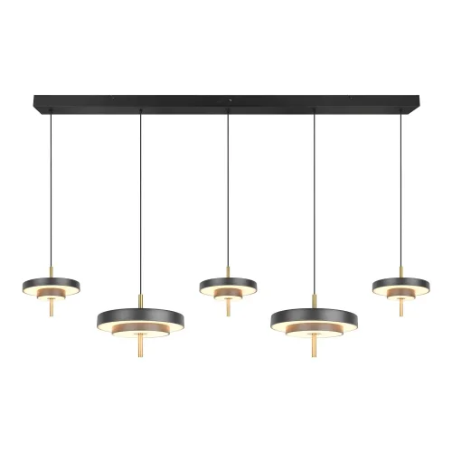 CANDEEIRO DE TETO LED 50W REGULÁVEL 2300-3000-4000K PRETO OURO ELIX