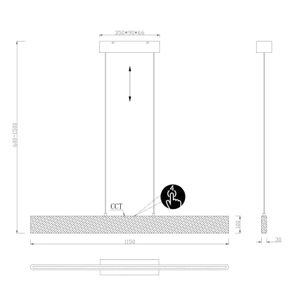 CANDEEIRO DE TETO LED 27W 2700-6000K MADEIRA NATURAL SVEN