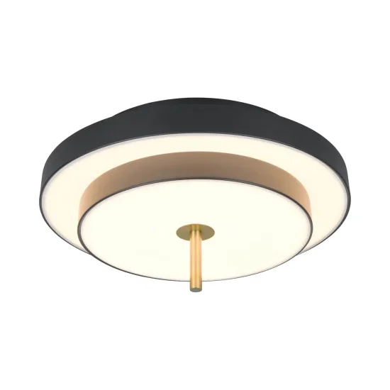 PLAFON LED 34,5W 2300-3000-4000K PRETO DOURADO ELIX