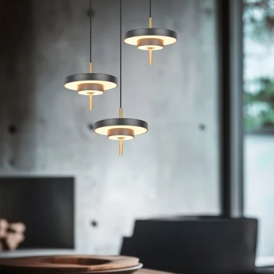 CANDEEIRO DE TETO LED 30W REGULÁVEL 2300-3000-4000K PRETO DOURADO ELIX