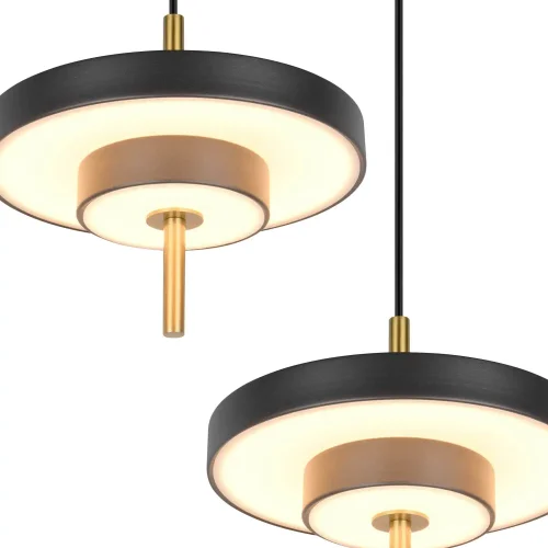 CANDEEIRO DE TETO LED 30W REGULÁVEL 2300-3000-4000K PRETO DOURADO ELIX