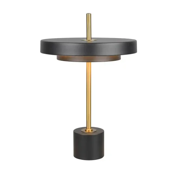 CANDEEIRO DE MESA LED 12W REGULÁVEL 2300-3000-4000K PRETO E DOURADO ELIX