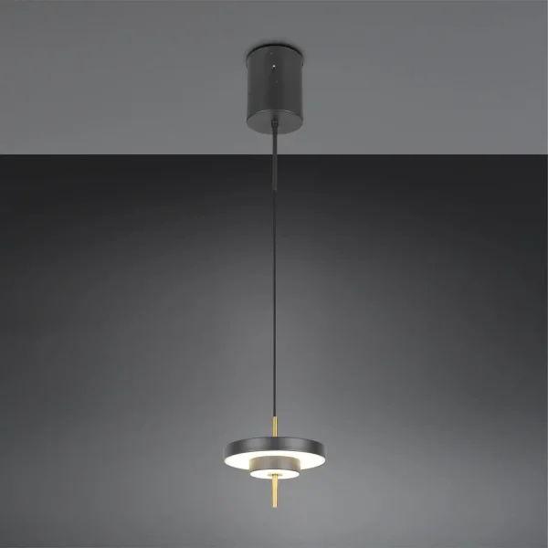 CANDEEIRO DE TETO LED 10W REGULÁVEL 2300-3000-4000K PRETO DOURADO ELIX