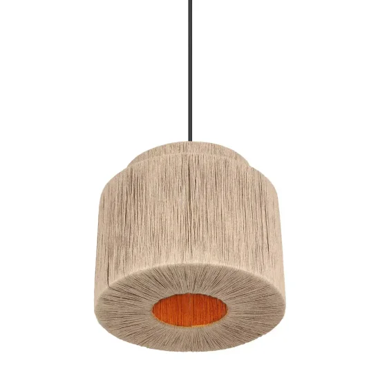 CANDEEIRO DE TETO 1 LUZ JUTA NATURAL E27 LEIKO