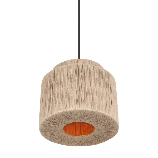 CANDEEIRO DE TETO 1 LUZ JUTA NATURAL E27 LEIKO