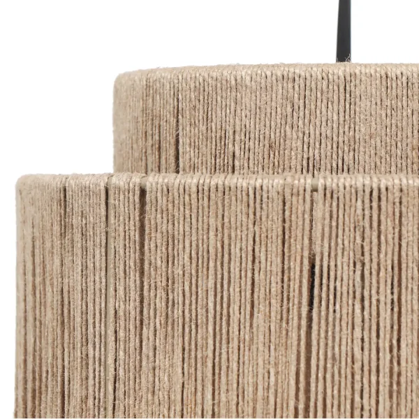 CANDEEIRO DE TETO 4 LUZES JUTA NATURAL E27 LEIKO