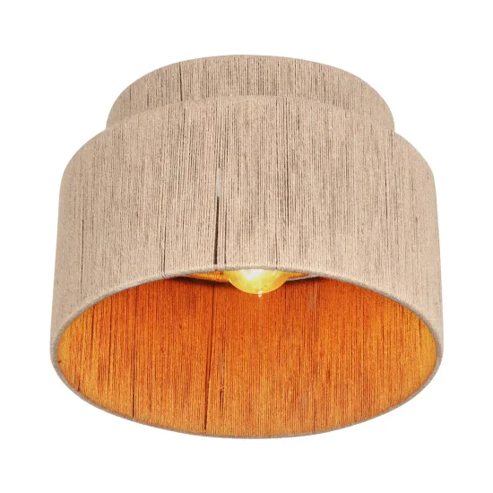 PLAFON DE TETO 1 LUZ JUTA NATURAL E27 LEIKO 2